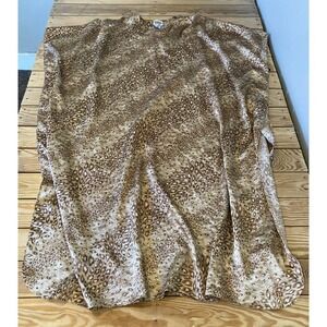 Luxell Intimates Patterned Silky Nightgown One Size Women’s Tan